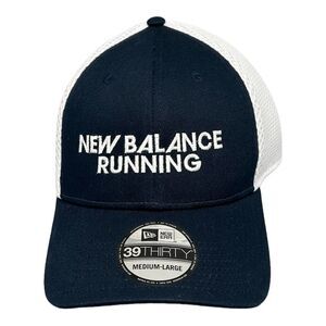 New Era 39Thirty New Balance Navy Fitted Hat Cap‎ Sz M/L